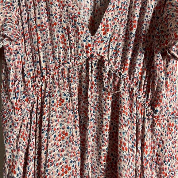 Hatch The Margarette Maternity Printed Flutter Sleeve V-Neck Maxi Dress Size S - Picture 14 of 14